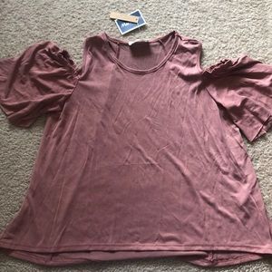 Lavender Field cold shoulder top